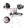 GGGUOJINN Aluminum Rolling Makeup Case Beauty Makeup Trolley Case LED Light Mirror Case Silver Suitcase Folding Table Bag (Color : Red, Size : 40 * 22 * 52cm) (Red 40 * 22 * 52cm) view 3
