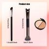 2 Pcs Nose Contour Brushes, 2-in-1 U-Shaped Fluffy and Mini Tilt Brush Practical Makeup Tool Set for Nose Sculpting Defining Highlighting view 2