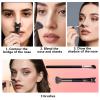 2 Pcs Nose Contour Brushes, 2-in-1 U-Shaped Fluffy and Mini Tilt Brush Practical Makeup Tool Set for Nose Sculpting Defining Highlighting view 3
