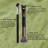 2 Pcs Nose Contour Brushes, 2-in-1 U-Shaped Fluffy and Mini Tilt Brush Practical Makeup Tool Set for Nose Sculpting Defining Highlighting view 4