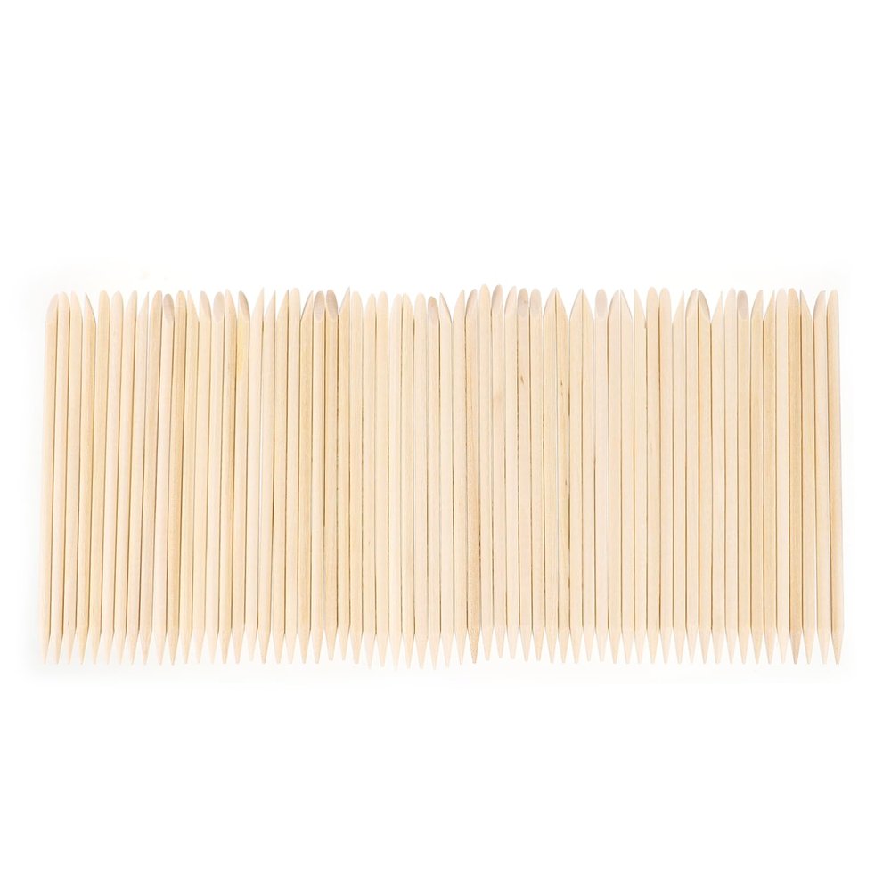 CALLARON Wooden Manicure Orange Stick Cuticle Pusher Remover 2 Tips Safe and Smooth 200pcs
