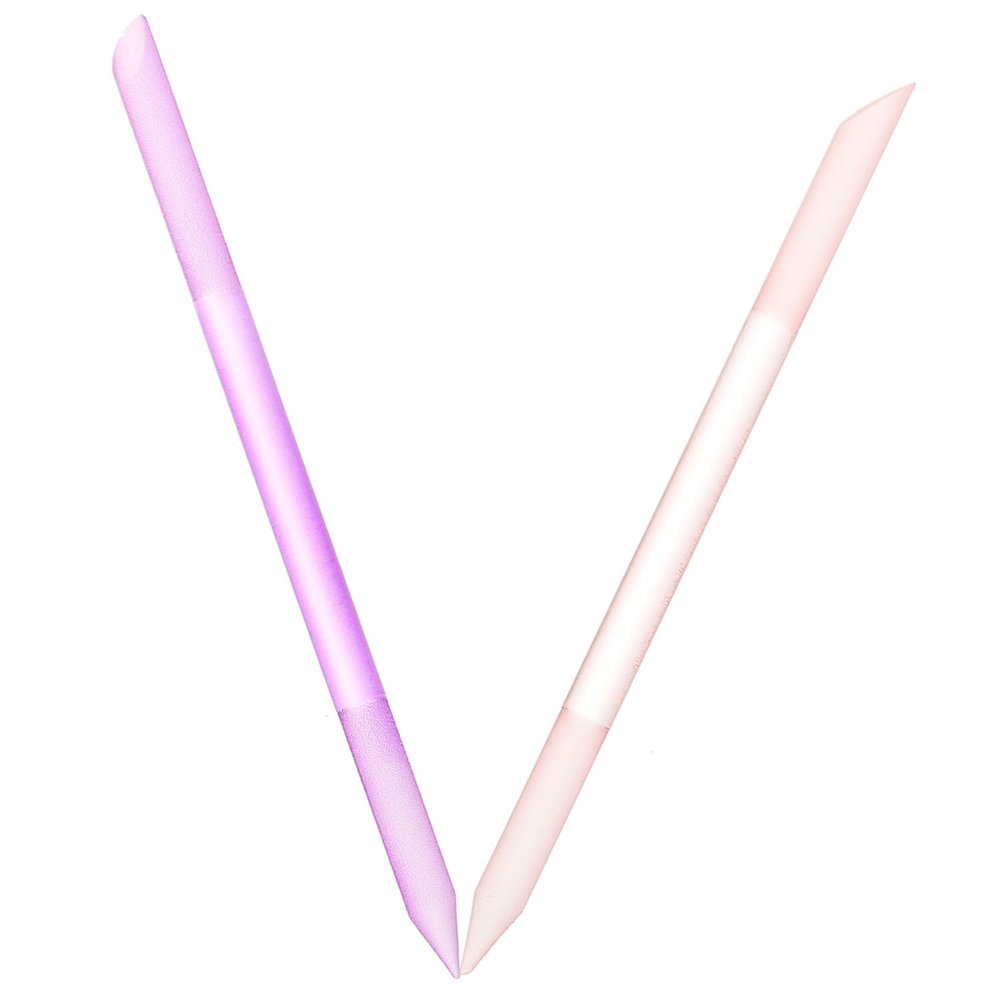 CALLARON 2pcs Glass Nail Files for Natural Nails Cylindrical Fingernail Trimming Tools and Portable Pedicure Manicure for Travel and Daily Use