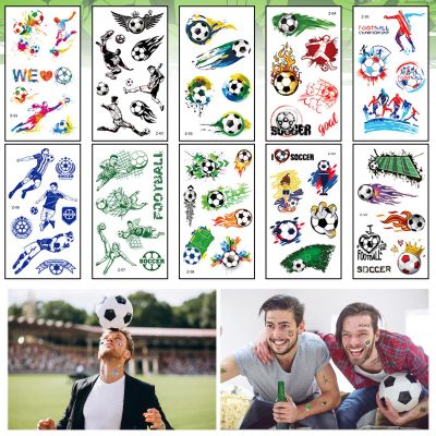 10 Sheets Soccer Temporary Tattoos for World Football Fans  Waterproof Sport Face Body Stickers for Kids Adults  Soccer Party Supplies FIFA Club World Cup 2025 Decoration Gifts Style B