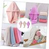 Healvian 3pcs Supple Shower Cap Hair Dry Hat Hair Drying Towel for Dry After Bath view 3