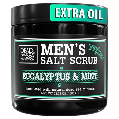 Salt Body Scrub Eucalyptus & Mint For Men Moisturizes, Exfoliates & Nourishes Skin  Cleanses & Detoxifies with Dead Sea Minerals  Dead Sea Collection - 23.28 OZ