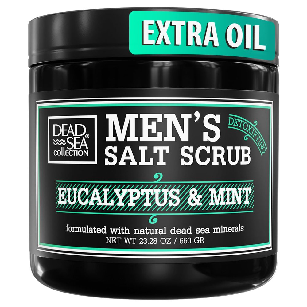 Salt Body Scrub Eucalyptus & Mint For Men Moisturizes, Exfoliates & Nourishes Skin  Cleanses & Detoxifies with Dead Sea Minerals  Dead Sea Collection - 23.28 OZ