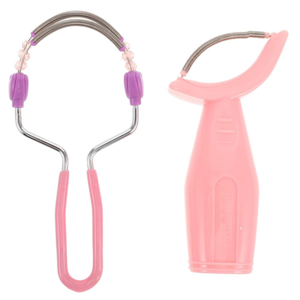 FOYTOKI 2pcs Facial Hair Removal Device Spring Hair Remover for Women Manual Epilator Beauty Tools for Face