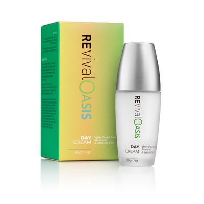 Revival Oasis Day Cream - With Dead Sea Minerals & Argan Oil | Hydrating & Moisturizing with Aqualance | 30 gm/ 1 oz