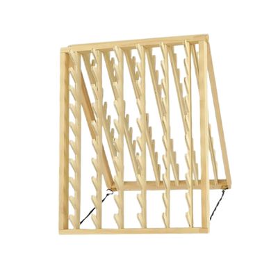 ASAKKURA Hair Extension Rack Wall-mounted Wooden Organizer for Hair Braiding and Quilting Supplies Divider Elegant Design for Home and Salon Use