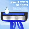 Leriton 30 Pcs Sensitive Men's Disposable Razors Bulk 5-Blade Disposable Head Razor for Sensitive Skin for Hotels, Travel, Business Trips, Gyms, SPA, Donations, Gifts, Etc. view 3