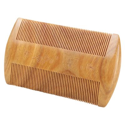 PartyKindom Beard Comb for Men Double Row Grooming Tool Sandalwood Design for Even Oil Distribution and Easy Hair Management for Personal Use