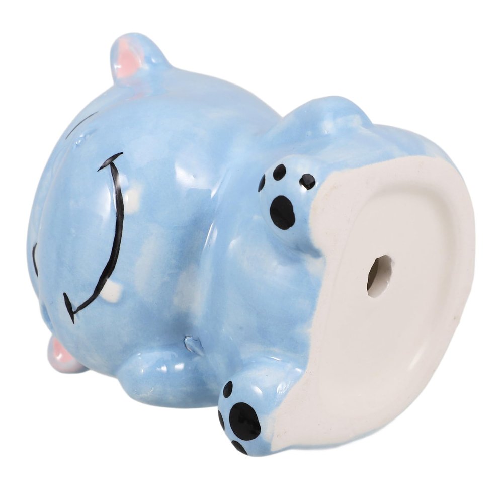 Alipis Cute Animal-shaped Ceramic Makeup Brush Holder Spacious Organizer for Brushes Pencils Beauty Tools Desk Decor for Home Office Use