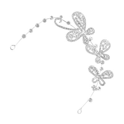 WOFASHPURET Butterfly Rhinestone Headband for Girls Glitter Headband Boy Girl's Headwear Hair Ornaments for Women Crystal Hair Hoop
