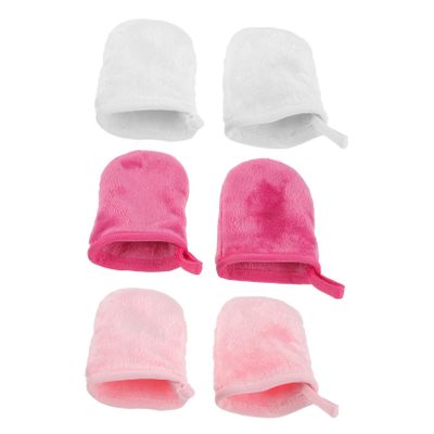 6Pcs Makeup Remover Gloves Fine Fiber Face Washing Mitts