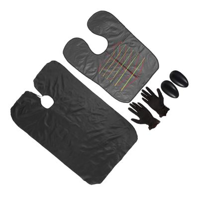 4Pcs Hair Dyeing Tools Kit Ear Covers Gloves and Black Cape