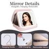 Glint&Glide Travel Makeup Bag with LED Lighted Detachable Mirror, Tri-light Dimmable - Hanging Multi-Compartment Organizer for Women, Portable Cosmetic Case with Four Divided Storage, Pink view 3
