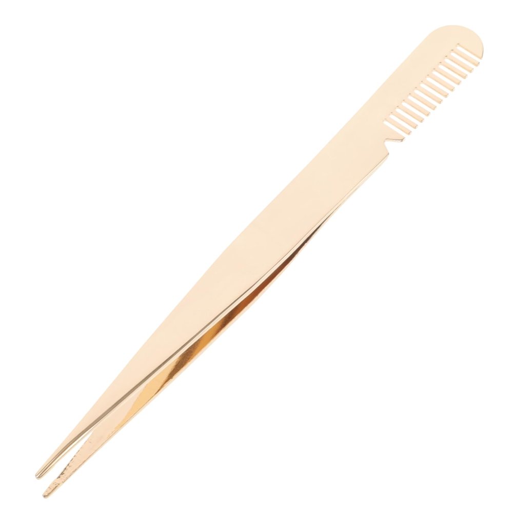 CALLARON Stainless Steel Lash Clamp Tweezers Comb for Lash Extensions Eyelash Applicator Tool Beauty Tools for Women