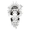 5 PCS Temporary Tattoos Girl Geisha Herbal Tattoo Sticker Semi-Permanent Non-Reflective Juice Simulation Tattoo Arm Sticker view 1