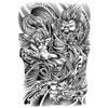 2 PCS Temporary Tattoos Herbal Juice Full Back Tattoo Stickers Waterproof Simulation Tattoo Stickers view 1