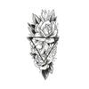 5 PCS Temporary Tattoos Rose Geometric Pattern Female Personality Herbal Simulation Tattoo Tattoo Stickers Waterproof Long-Lasting Shoulder Arm Stickers view 1