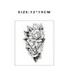 5 PCS Temporary Tattoos Rose Geometric Pattern Female Personality Herbal Simulation Tattoo Tattoo Stickers Waterproof Long-Lasting Shoulder Arm Stickers view 3