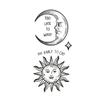 5 PCS Temporary Tattoos Sun And Moon Totem Herbal Juice Tattoo Sticker Men And Women Waterproof Long-Lasting Hand Back Arm Simulation Tattoo Non-Reflective view 1