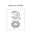 5 PCS Temporary Tattoos Sun And Moon Totem Herbal Juice Tattoo Sticker Men And Women Waterproof Long-Lasting Hand Back Arm Simulation Tattoo Non-Reflective view 3