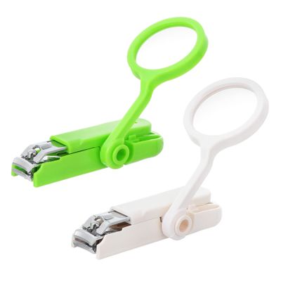 SUPVOX Professional Nail Scissors 2 Pack Fingernail Clipper Stainless Steel with Magnifying Glass for Precise Cutting