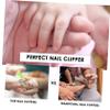 SUPVOX Professional Nail Scissors 2 Pack Fingernail Clipper Stainless Steel with Magnifying Glass for Precise Cutting view 3