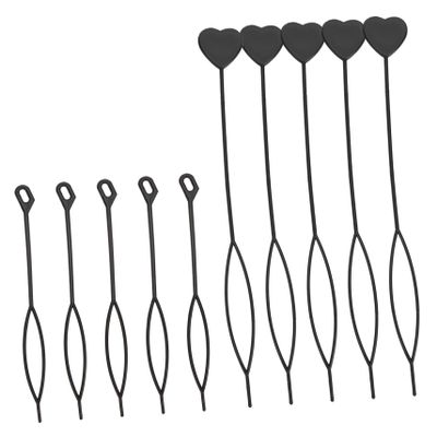 DECORNIJIA 40pcs Heart Shaped Hair Bead Tool for Easy Diy Ponytail Styling Portable Bun Maker Accessories for Parties and Everyday Use Compact Hair Styling Tool
