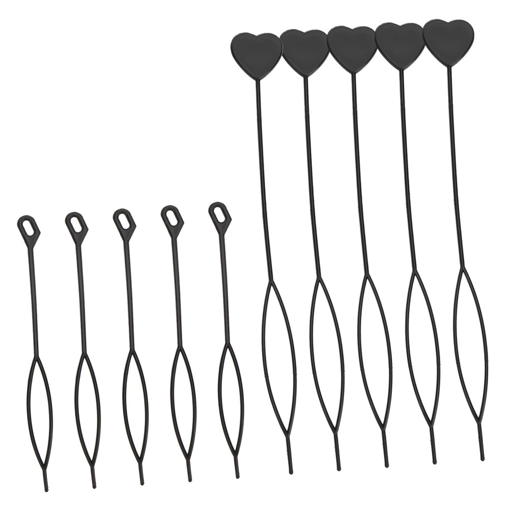 DECORNIJIA 40pcs Heart Shaped Hair Bead Tool for Easy Diy Ponytail Styling Portable Bun Maker Accessories for Parties and Everyday Use Compact Hair Styling Tool