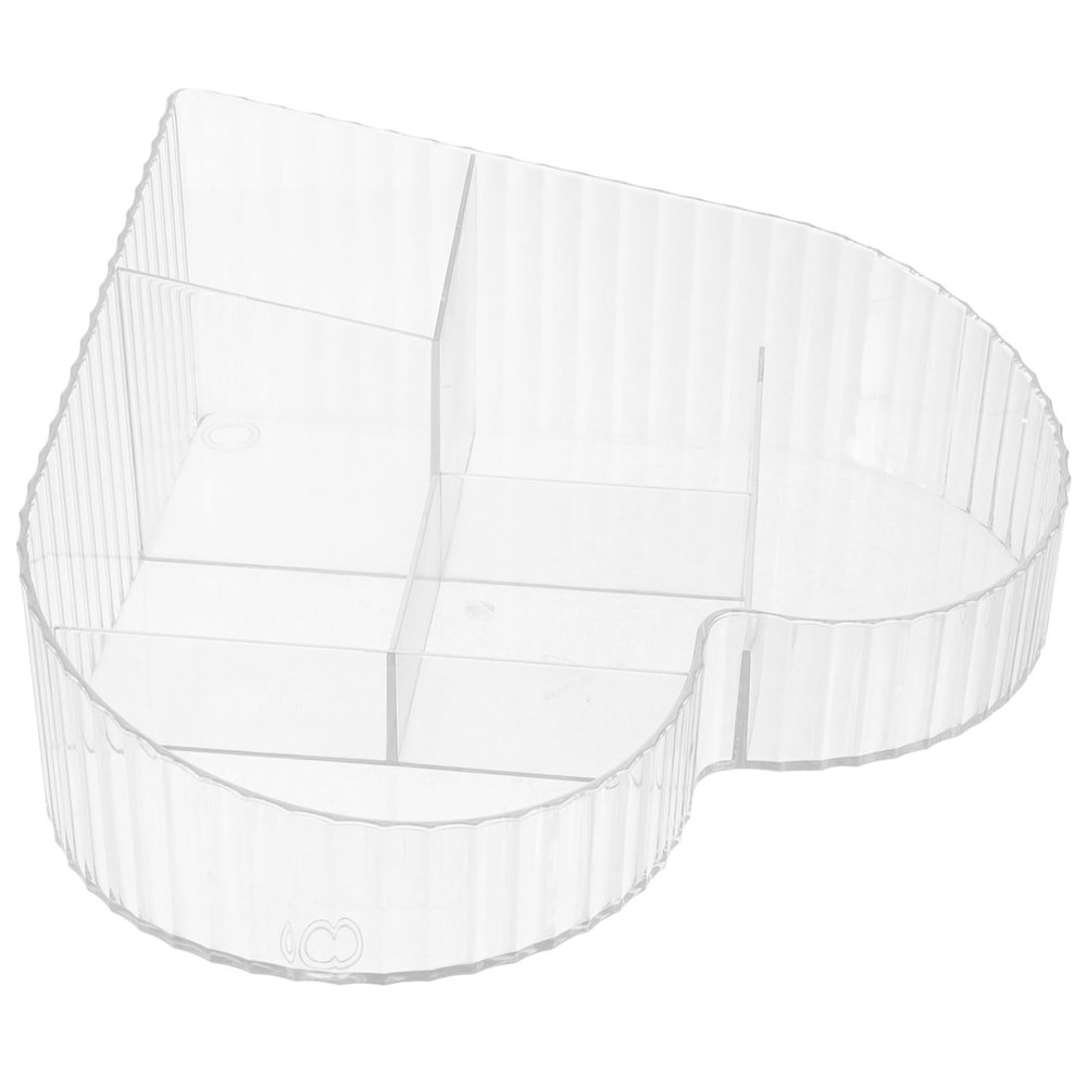 ABOOFAN Heart Shaped Multi Makeup Organizer for Desktop Cosmetic Storage Case for Lipstick Brushes and Jewelry Efficient Space-saving for