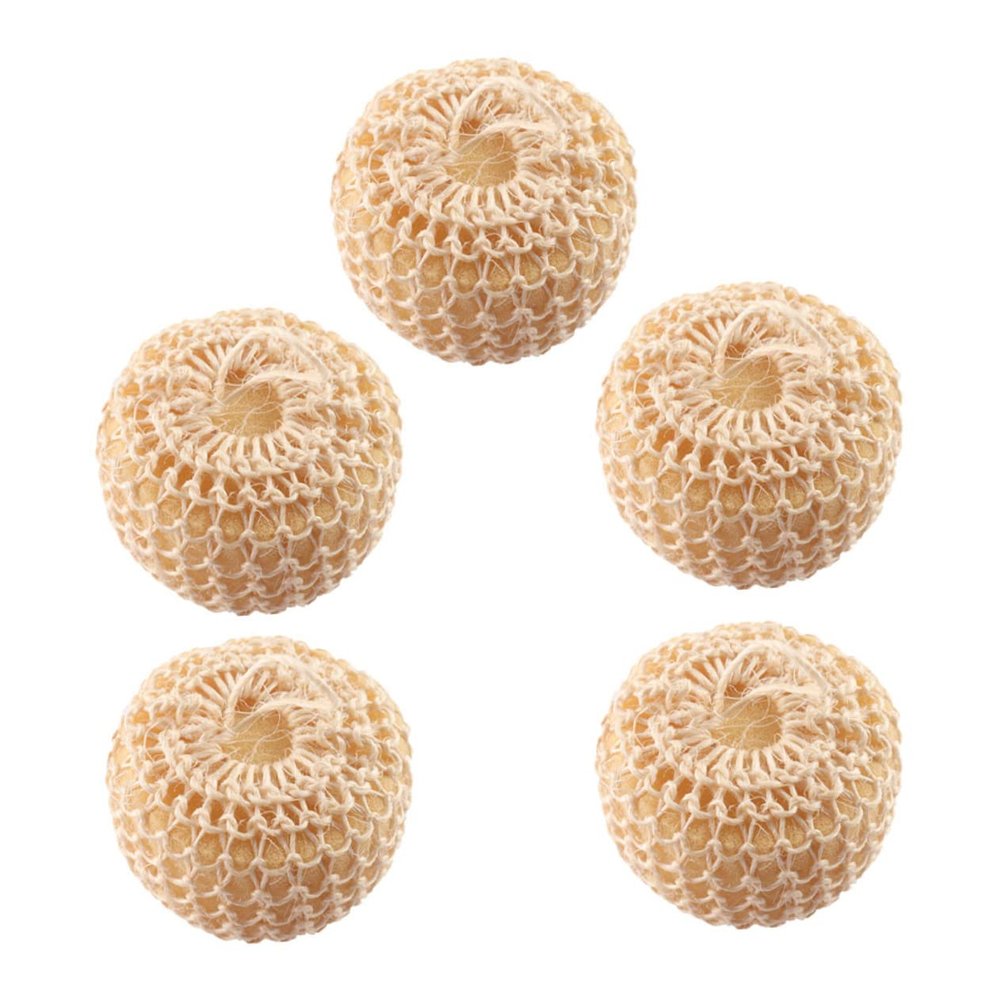SHERCHPRY 5pcs Sisal Bath Brush Block Shower Exfoliator for Body Super Soft Bath Sponge Balls Exfoliating Sisal Sponge Ball Body Cleaner