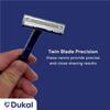 Dukal DawnMist Twin-Blade Disposable Razor, Blue Handle  Bulk Pack of 100, Precision Shave for Smooth & Comfortable Grooming view 4
