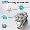 Head Shavers for Bald Men, 6 in 1 4D Head Shavers for Bald Men, Upgraded 9 Floating Heads Rechargeable Waterproof Wet Dry view 3