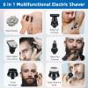 Head Shavers for Bald Men, 6 in 1 4D Head Shavers for Bald Men, Upgraded 9 Floating Heads Rechargeable Waterproof Wet Dry view 4