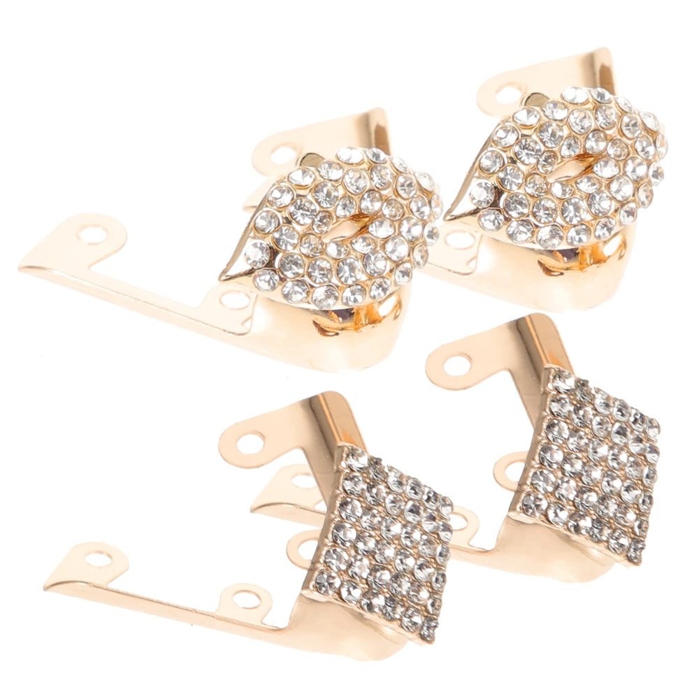 High Heel Toe Guards 2 Pairs Iron Caps for Shoes Golden
