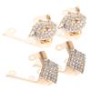 High Heel Toe Guards 2 Pairs Iron Caps for Shoes Golden view 1