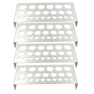 4 Pcs Stainless Steel Tattoo Ink Holder 7/23 Holes Countertop Pigment Rack Tattoo Tool Accessories (6.18 x 2.95 x 0.98 in)