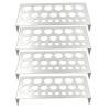 4 Pcs Stainless Steel Tattoo Ink Holder 7/23 Holes Countertop Pigment Rack Tattoo Tool Accessories (6.18 x 2.95 x 0.98 in) view 1