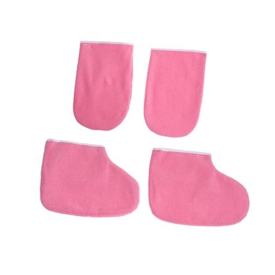 Baluue 2pairs Reusable Wax Removal Gloves Foot Straps Cloth Beauty Care Gloves for Hair Removal Paraffin Wax Mitts