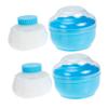 BESTYASH 2Sets Powder Puff Case with Storage Boxes Soft Gentle Newborn Powder Puff Holder for Household Use view 1