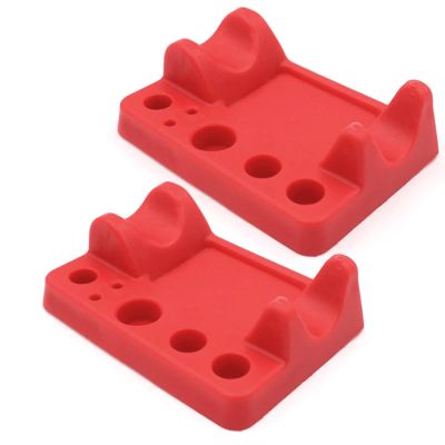 Silicone Tattoo Supplies Rack 2 Pack Makeup Brush Fixed Base Red Tattoo Machine Pen Bracket for Tattoo Shop