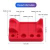 Silicone Tattoo Supplies Rack 2 Pack Makeup Brush Fixed Base Red Tattoo Machine Pen Bracket for Tattoo Shop view 2