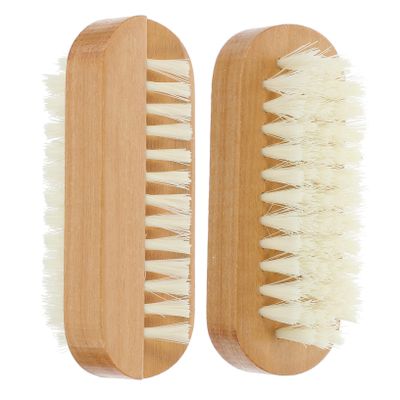 2 Pack Fingernail Brush with Handle, Angled PP Bristles