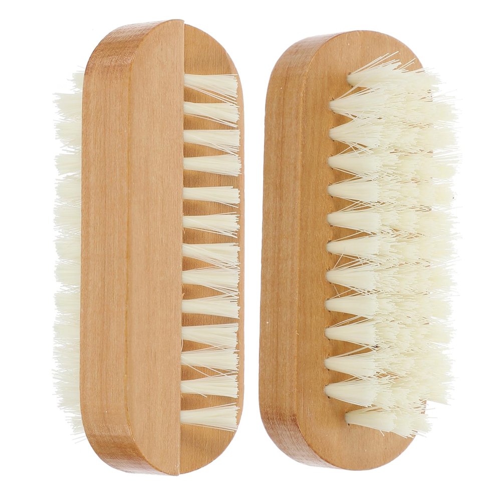 2 Pack Fingernail Brush with Handle, Angled PP Bristles