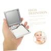 WOFASHPURET Small Portable Makeup Mirror Clamshell Design Folding Vanity Mirror for Travel view 3