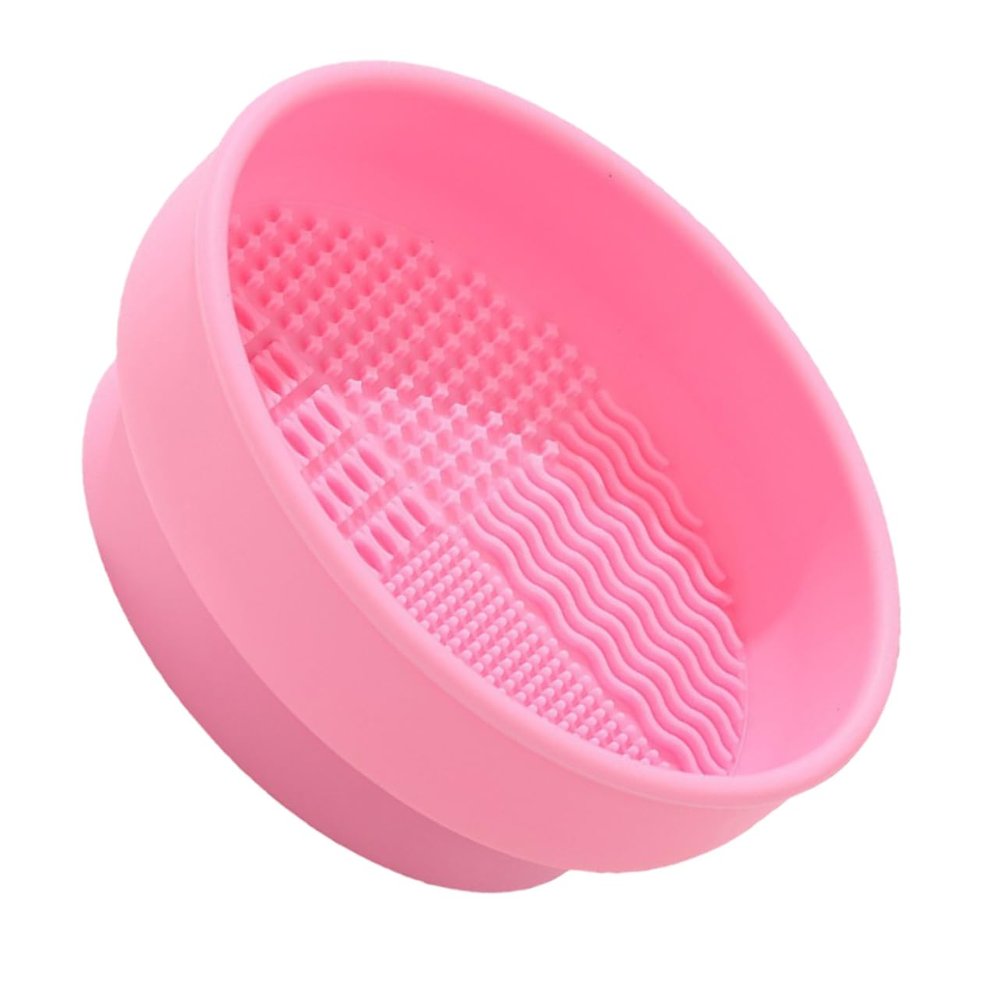 PACKOVE Silicone Makeup Brush Cleaner Bowl Stylish Drying Holder for Cosmetic Brushes Compact Design for Easy Cleaning Essential Tool for Home