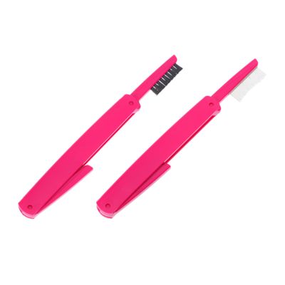 VALICLUD 2pcs Foldable Eyelash Combs Eyebrow Brushes Dual-ended Grooming Tool for Lashes and Brows Easy to Use Portable Design for Salon Home Use