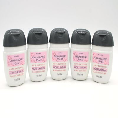 Champagne Toast, Bath and Body, Moisturizing Hand Gel, 1 fl oz, 5 pack